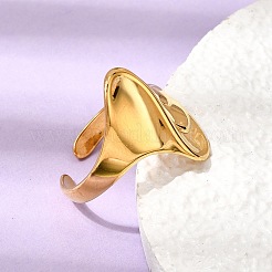304 Stainless Steel Cuff Open Rings for Women&nbsp;RJEW-L342-11G
