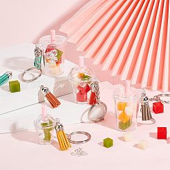 DIY Cup Charm Keychain Making Kit&nbsp;DIY-OC0009-31