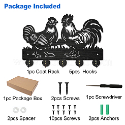 Wood & Iron Wall Mounted Hangers&nbsp;HJEW-WH0055-098