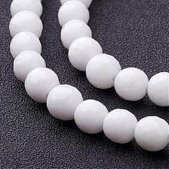 Synthetic White Agate Beads Strands&nbsp;G-D419-8mm-01