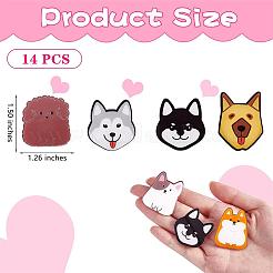 16 Pieces Acrylic Dog Brooch Pins Set&nbsp;JBR112A