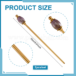 2Pcs Brass Hair Sticks&nbsp;OHAR-PH00002