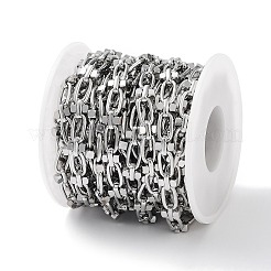 Tarnish Resistant 304 Stainless Steel Oval & Dumbbell Link Chain Unwelded&nbsp;X-STAS-B060-02P