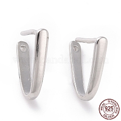 Anti-Tarnish Rhodium Plated 925 Sterling Silver Ice Pick Pinch Bails&nbsp;STER-D035-23P-01