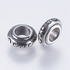 304 Stainless Steel European Beads&nbsp;STAS-I069-12AS