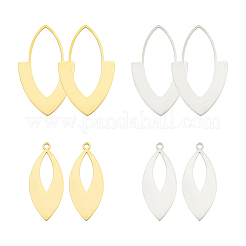 16Pcs 4 Style 201 Stainless Steel Pendants&nbsp;STAS-DC0002-77