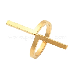 304 Stainless Steel Cuff Rings for Women&nbsp;RJEW-U039-01G