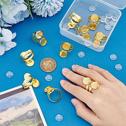 DIY Double Blank Dome Finger Ring Making Kit&nbsp;DIY-UN0004-26A