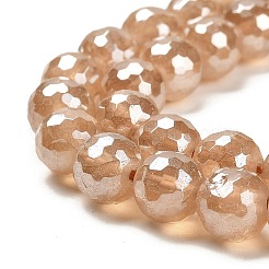Electroplated Natural Quartz Round Beads Strands&nbsp;G-L598-A02-02A