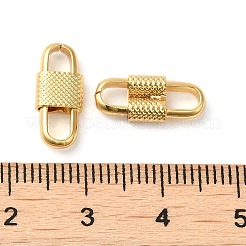 Rack Plating Brass Oval Link Connector Charms&nbsp;KK-Z033-03G