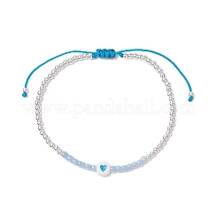 Brass Round Beads Braided Bead Bracelets for Women&nbsp;BJEW-JB11718-01