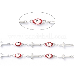 304 Stainless Steel Enamel  Link Chains&nbsp;STAS-H145-12P