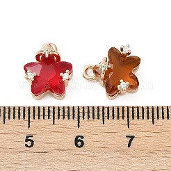 Brass Glass Pendants&nbsp;KK-D291-04KCG
