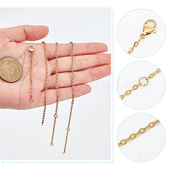 16Pcs 4 Style 304 Stainless Steel End Chains with Lobster Clasp and Jump Ring&nbsp;STAS-NB0001-75