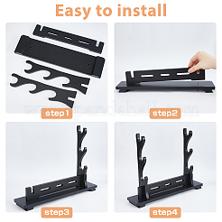3-Tier Wooden Sword Katana Holder Stands&nbsp;ODIS-WH0081-11A