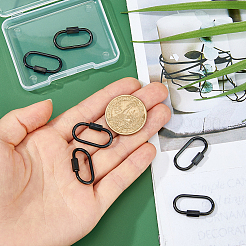 6Pcs 304 Stainless Steel Screw Carabiner Lock Charms&nbsp;STAS-HS0001-75