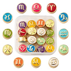 24Pcs 12 Style Brass Enamel Beads&nbsp;KK-LS0001-44