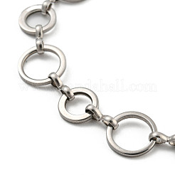 Non-Tarnish 304 Stainless Steel Ring Link Chains Bracelets for Men & Women&nbsp;BJEW-D042-13P