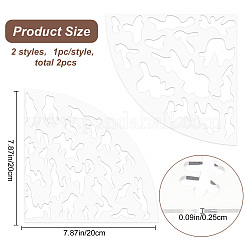 2Pcs 2 Style Acrylic Tie-Dye Template&nbsp;DIY-CP0008-78F