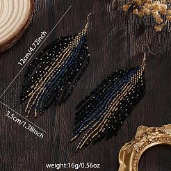 Bohemian Vintage Style Handmade Glass Seed Beads Dangle Earrings&nbsp;TY9837