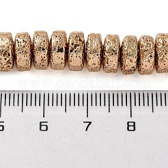 Electroplated Natural Lava Rock Beads Strands&nbsp;G-I360-A04-02