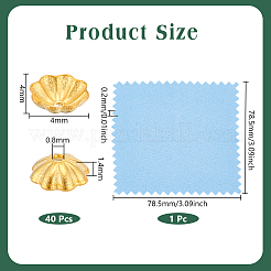 40Pcs 925 Sterling Silver Bead Caps&nbsp;STER-UN0001-28