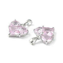Brass Micro Pave Cubic Zirconia Charms&nbsp;KK-L208-03P-04
