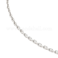 Non-Tarnish 304 Stainless Steel Cable Chain Necklace for Women&nbsp;NJEW-G104-04P