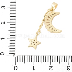 Brass Micro Pave Cubic Zirconia Pendants&nbsp;KK-S507-05G