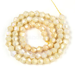 Anti-Tarnish Electroplate Bicone Glass Beads Strands&nbsp;EGLA-T021-6mm-16-05