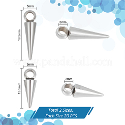 40Pcs 2 Style Stainless Steel Pendants&nbsp;STAS-UN0052-79