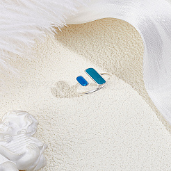 1Pc Brass Enamel Cuff Rings for Women&nbsp;RJEW-LP0002-32