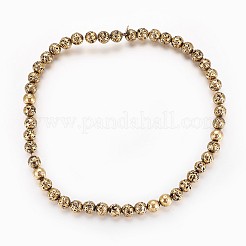 Electroplated Natural Lava Rock Beads Strands&nbsp;G-P400-05
