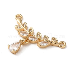 Brass Micro Pave Cubic Zirconia Pendants&nbsp;KK-F865-17G