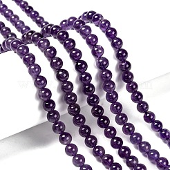 Natural Amethyst Round Bead Strands&nbsp;X-G-M304-18-6mm