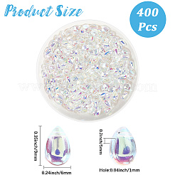 400Pcs Transparent Glass Beads&nbsp;GGLA-LT0001-01
