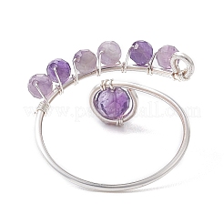 Mixed Natural Gemstone Rings&nbsp;RJEW-JR00584-02