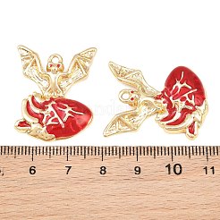 Rack Plating Alloy Enamel Pendants&nbsp;AL-CBA2B10-01G-06