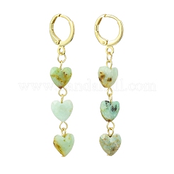 Gemstone Leverback Dangle Earrings for Women&nbsp;EJEW-JE07282