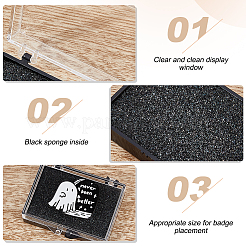 Plastic Badge Storage Gift Box&nbsp;CON-WH0099-05