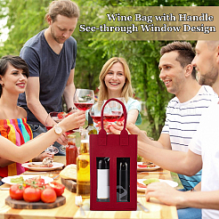 Felt Cloth Red Wine Packaging Tote Bags&nbsp;ABAG-WH0068-008C