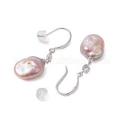 Natural Pearl Dangle Earrings&nbsp;EJEW-P286-34P