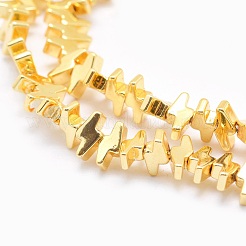 Electroplate Non-magnetic Synthetic Hematite Beads Strands&nbsp;G-L485-19-G
