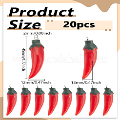 20Pcs Resin Pepper Big Pendants&nbsp;RESI-LP0001-58
