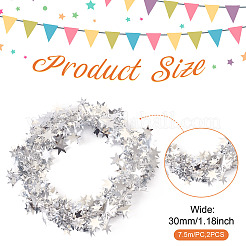 PVC Sparkly Star Metallic Garland with Iron Wire&nbsp;AJEW-TAC0034-08D