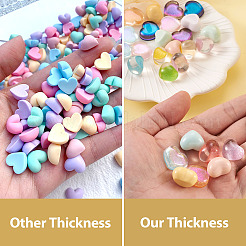 60Pcs 15 Style Transparent and Opaque Resin Cabochons&nbsp;CRES-CD0001-06