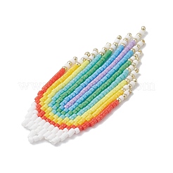 Glass Seed Beaded Big Pendants&nbsp;PALLOY-MZ00915