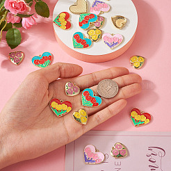 20Pcs 5 Style Zinc Alloy Enamel Pendants&nbsp;ENAM-TA0001-45