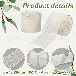 10 Yards Burlap Ribbons&nbsp;SRIB-WH0026-11A