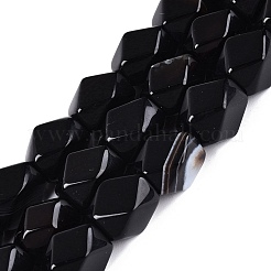 Natural Black Agate Beads Strands&nbsp;GG-N361-06A-07
